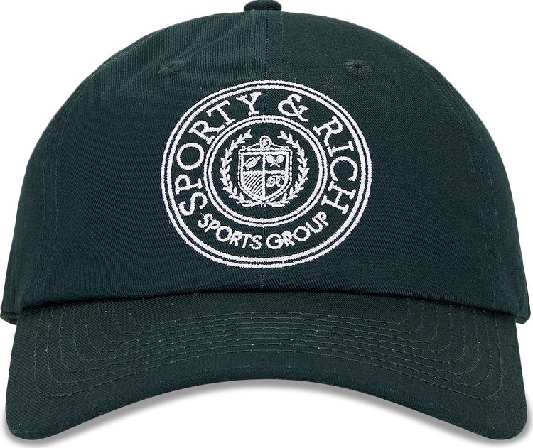 Sporty & Rich Connecticut Crest Hat 'Forest/White'