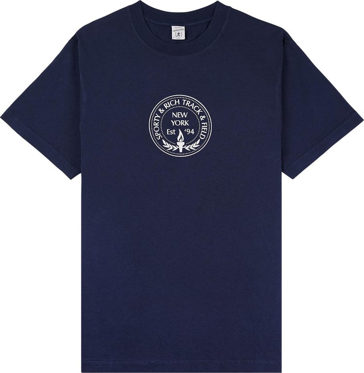 Sporty & Rich Central Park T-Shirt 'Navy/White'