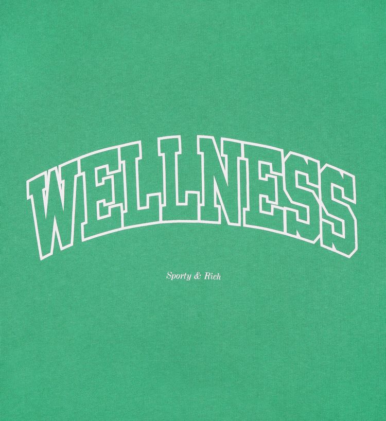 Sporty  Rich Wellness Ivy Crewneck VerdeWhite