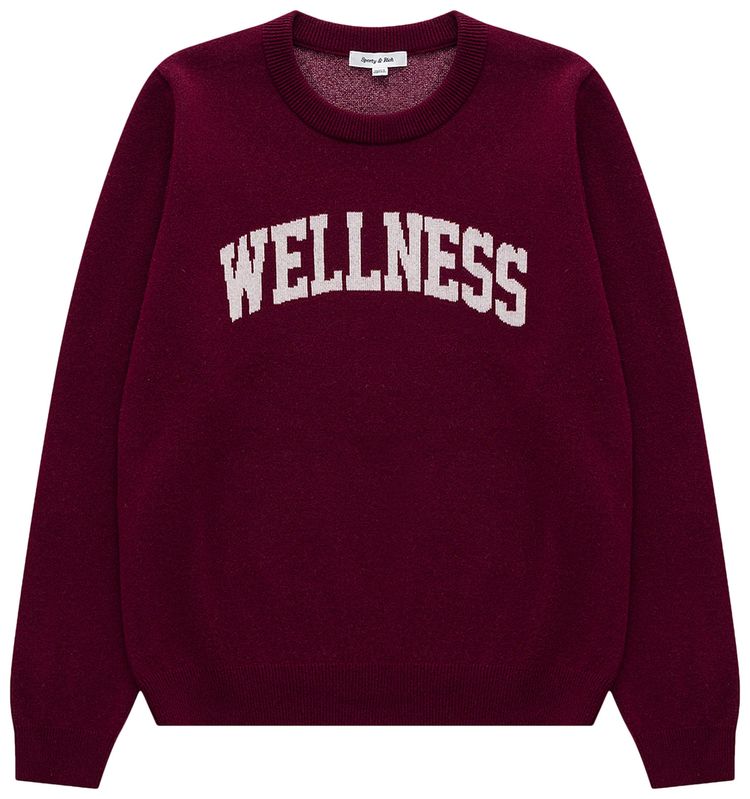 Sporty  Rich Dakota Crewneck BurgundyCream
