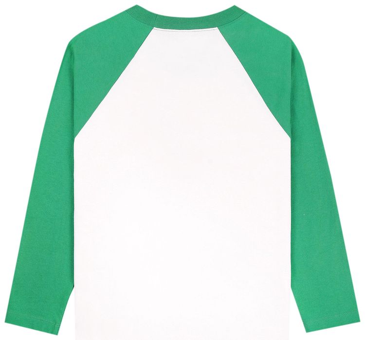 Sporty  Rich Wellness Ivy Baseball Tee VerdeWhite