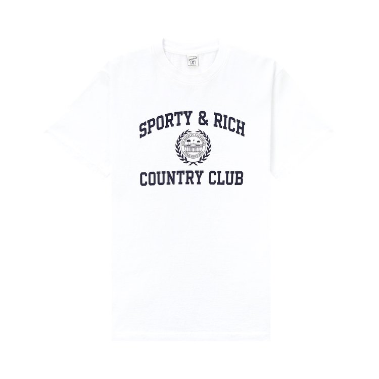 Sporty & Rich Varsity Crest T-Shirt 'White'