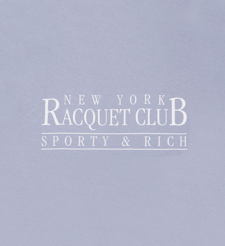 Sporty  Rich NY Racquet Club T Shirt Washed PeriwinkleWhite
