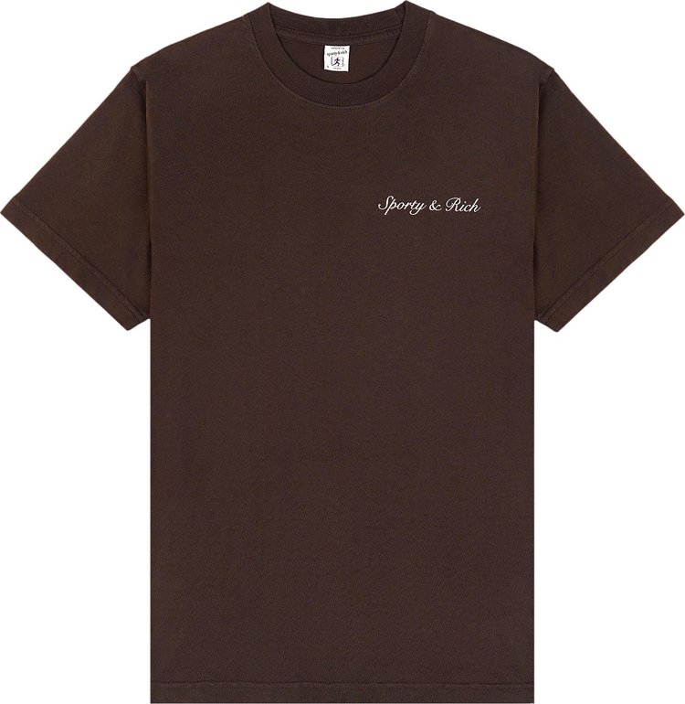 Sporty & Rich Syracuse T-Shirt 'Chocolate'