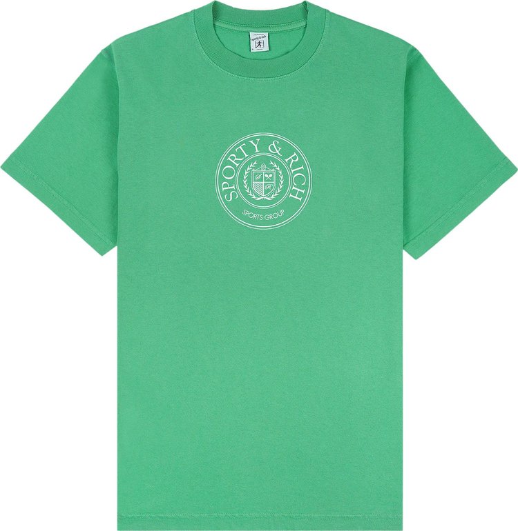 Sporty & Rich Connecticut Crest T-Shirt 'Verde'