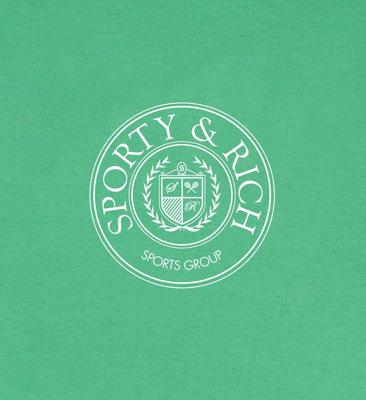 Sporty  Rich Connecticut Crest T Shirt Verde