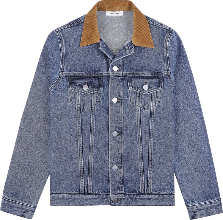 Sporty & Rich Sporty Denim Jacket 'Medium Blue'