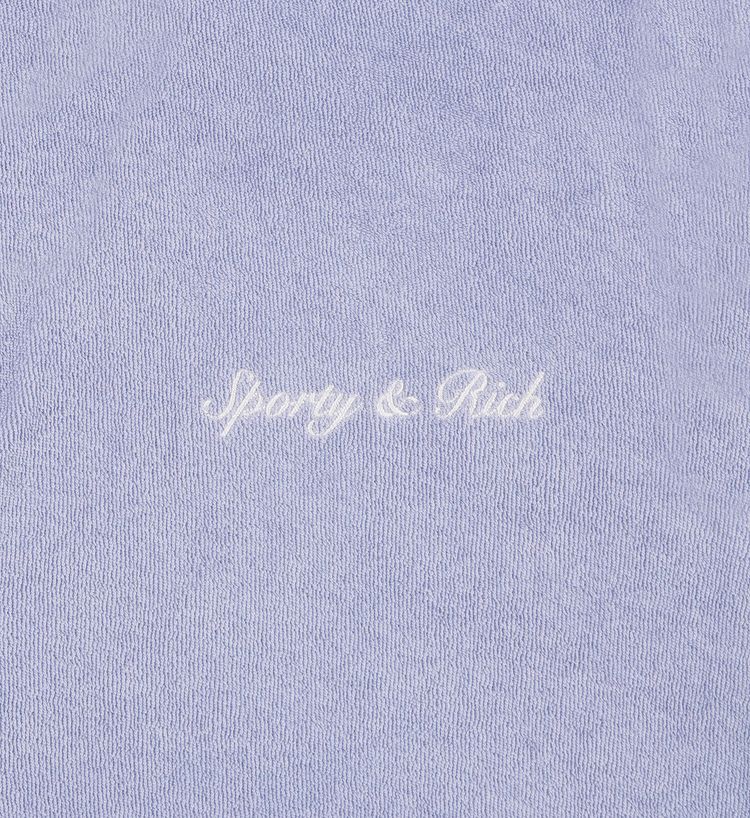 Sporty  Rich Syracuse Terry Polo Washed PeriwinkleWhite