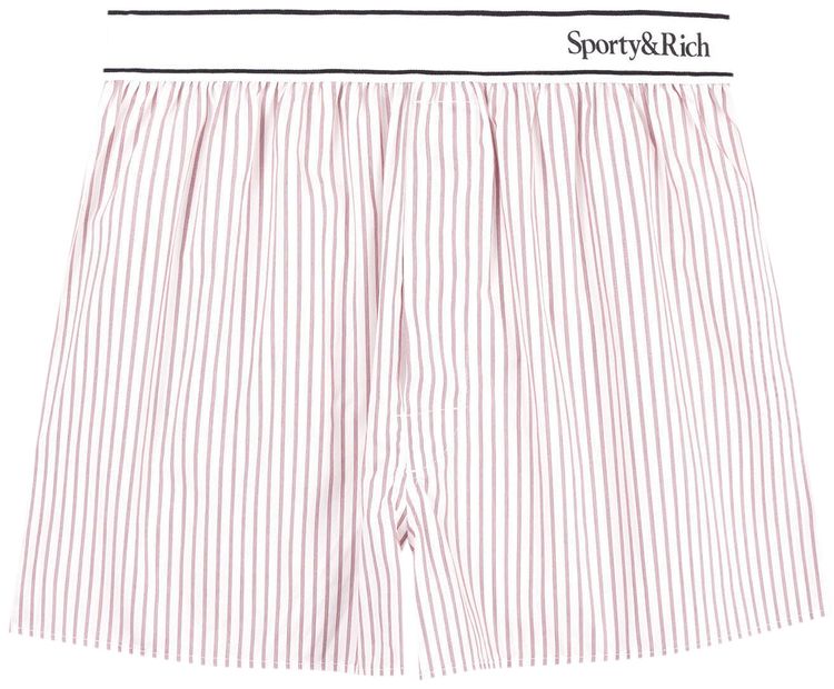 Sporty  Rich Serif Logo Boxer WhiteMerlot