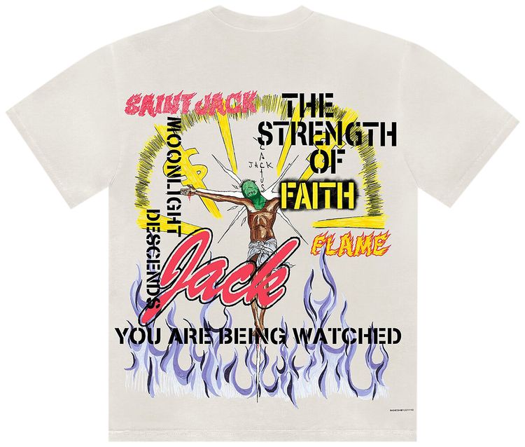 Cactus Jack by Travis Scott Utopia x Saint Michael 3A Tee Off White