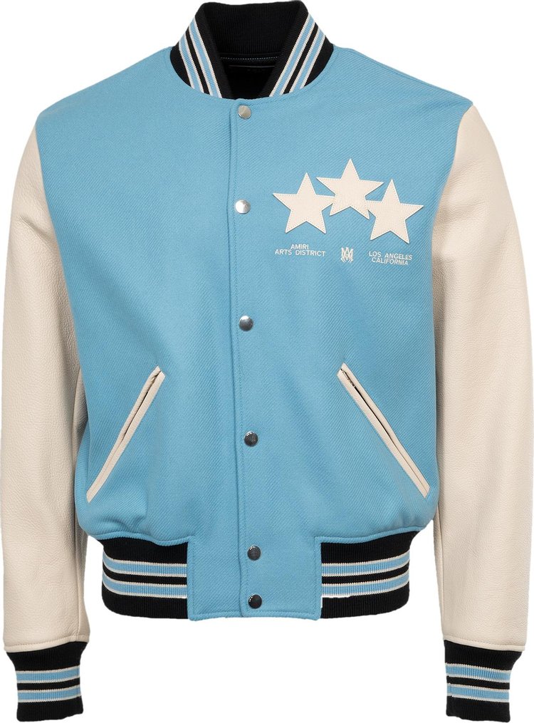 Amiri Oversized Stars Varsity Jacket 'Air Blue'