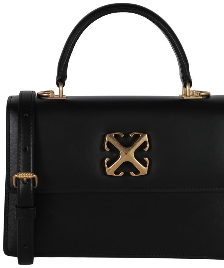 Off White Jitney 14 Top Handle Black