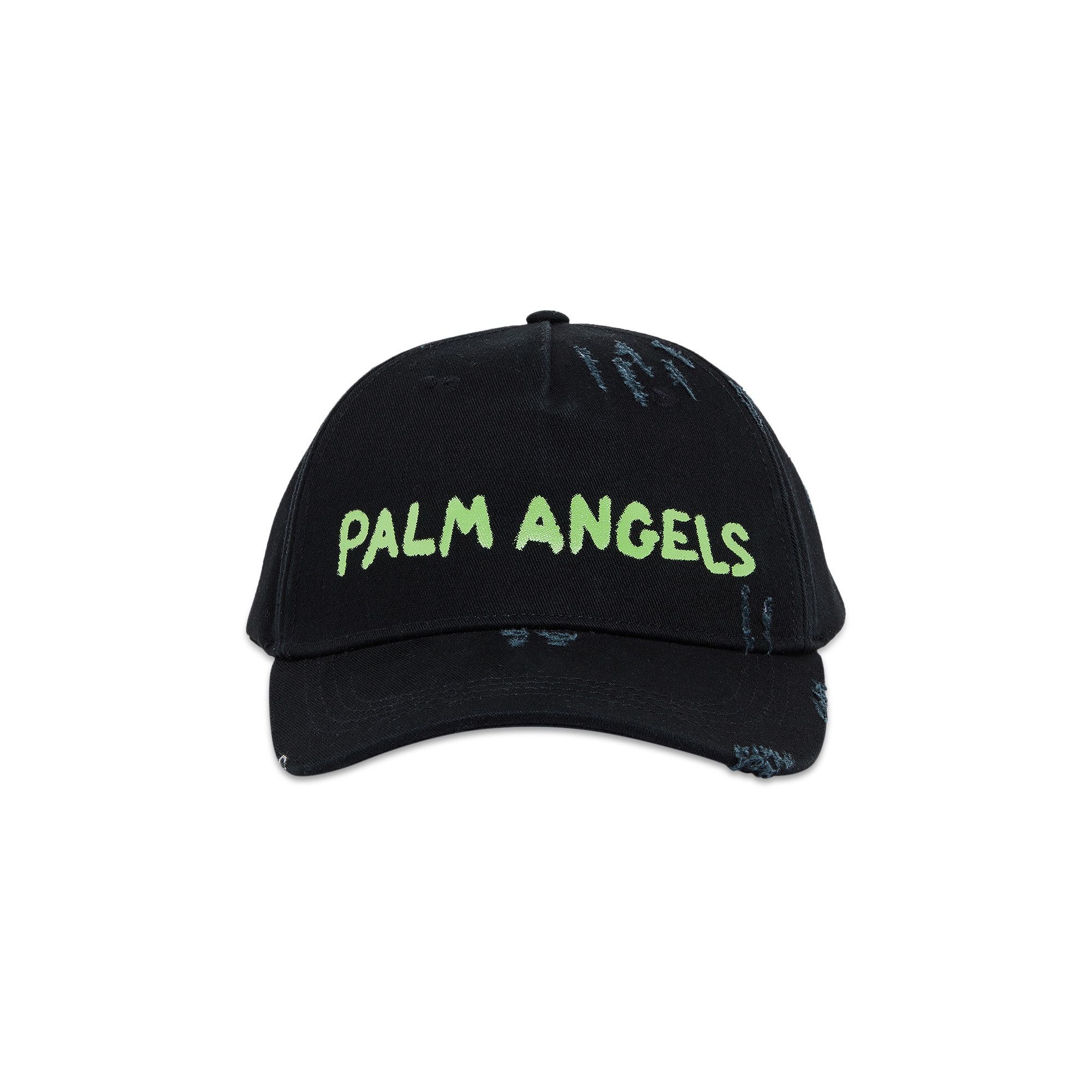 Buy Palm Angels Seasonal Logo Cap Black Green Fluorescent PMLB094S24FAB0011070 GOAT UK