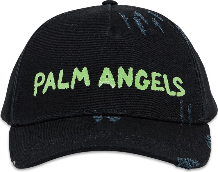 Palm Angels Seasonal Logo Cap 'Black/Green Fluorescent'