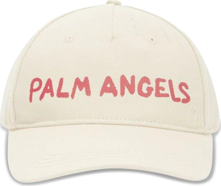 Palm Angels Seasonal Logo Cap 'Off White/Red'