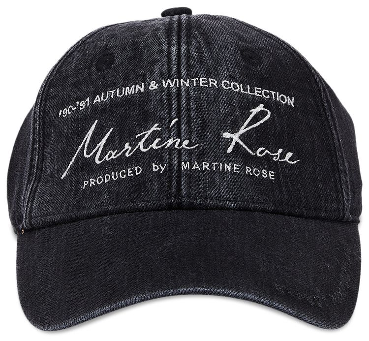 Martine Rose Signature Cap Washed Black