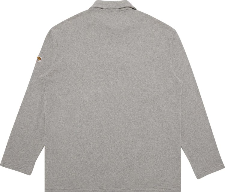 Martine Rose Zip Up Polo Grey Marl