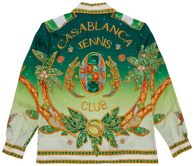 Casablanca Cuban Collar Long Sleeve Shirt Joyaux DAfrique