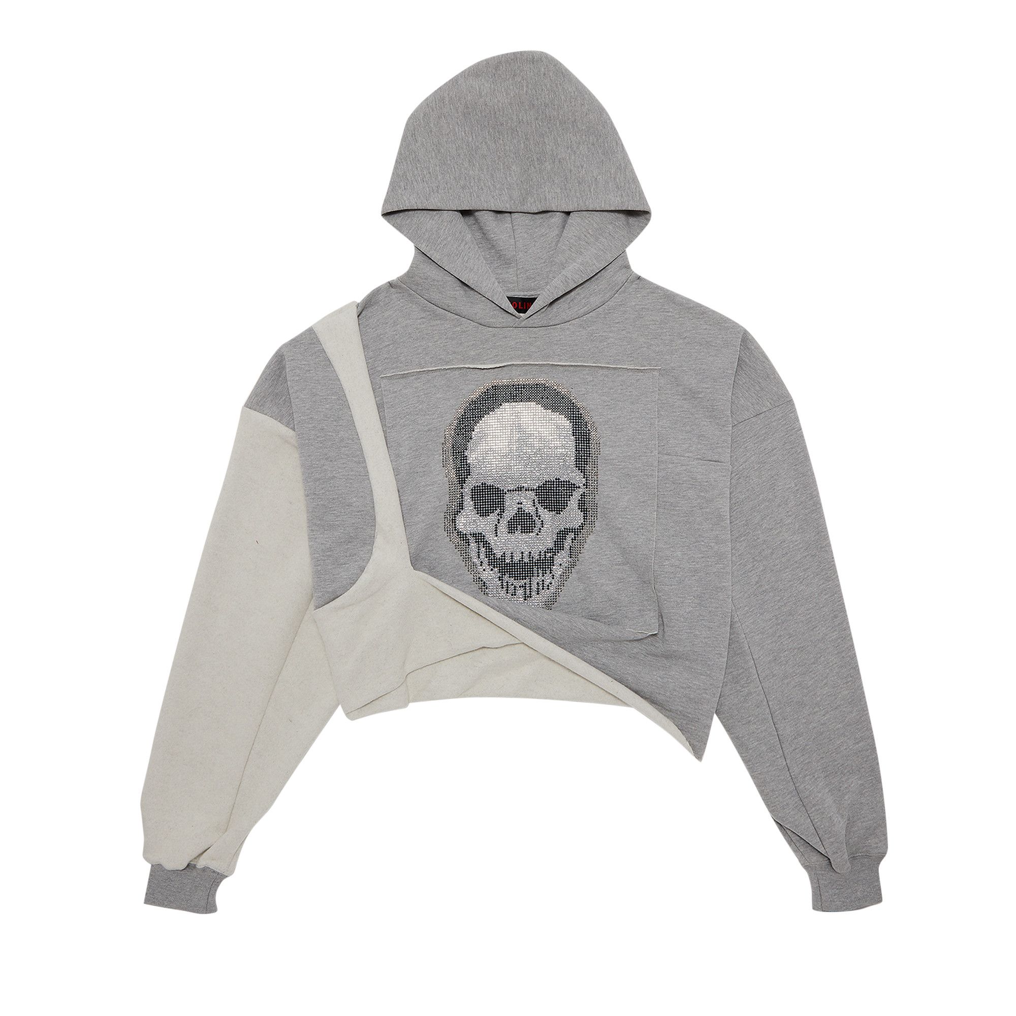 Buy Ottolinger Otto Cropped Drape Hoodie 'Heather Grey' - 1500610