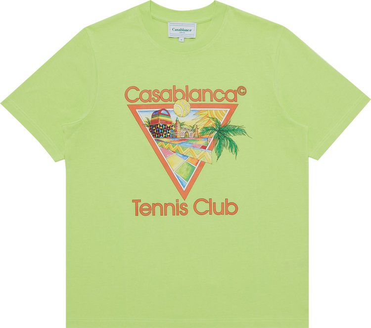 Casablanca Afro Cubism Tennis Club Printed T-Shirt 'Pale Green'