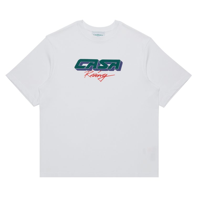 Casablanca Casa Racing 3D Printed Oversized T-Shirt 'White'