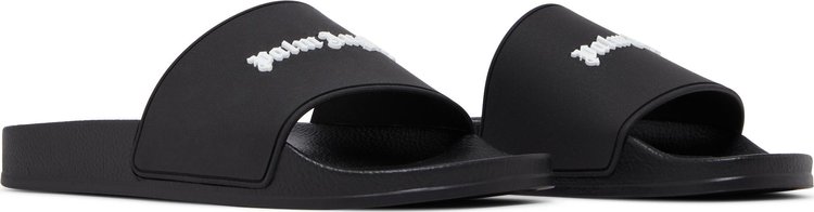 Palm Angels Pool Slider Essential Logo   Black