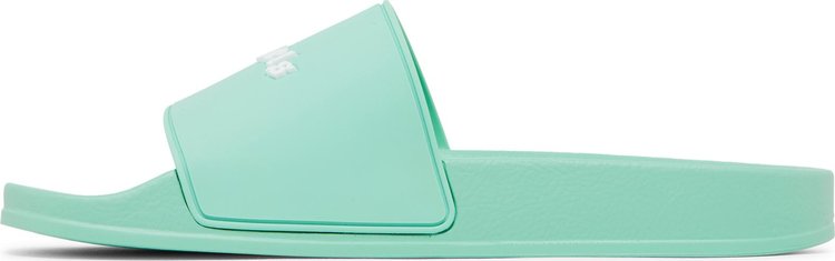 Palm Angels Pool Slider Essential Logo   Light Green