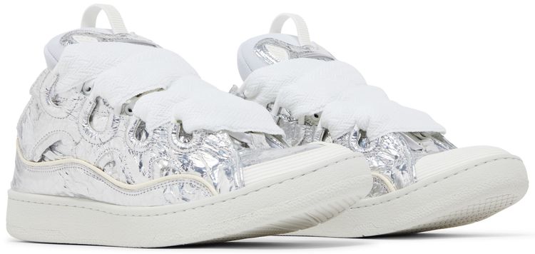 Lanvin Curb Sneaker Metallic Effect   Silver