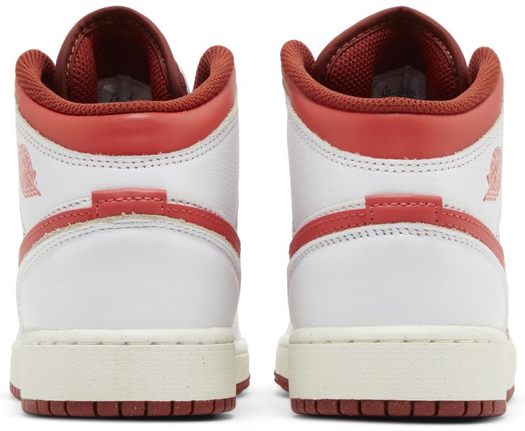 Air Jordan 1 Mid SE GS White Dune Red