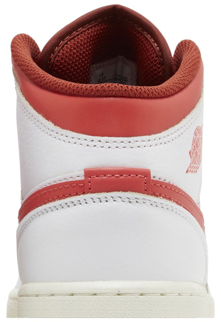 Air Jordan 1 Mid SE GS White Dune Red