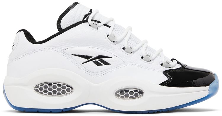 Reebok Question Low Patent Black Toe