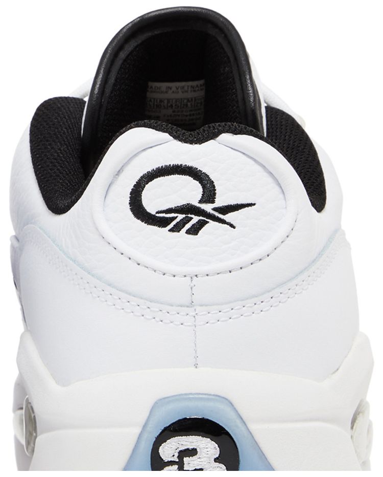 Reebok Question Low Patent Black Toe