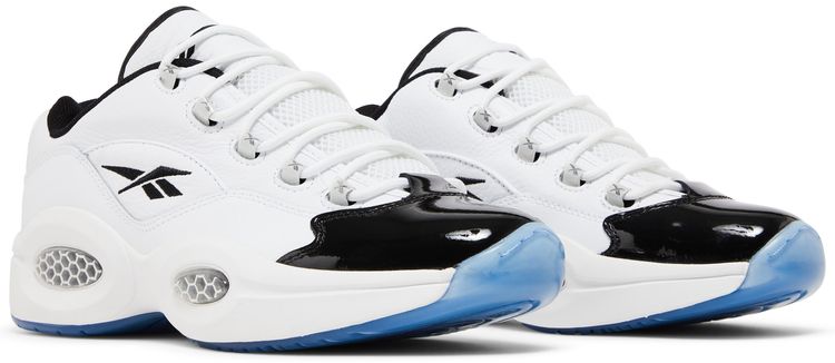 Reebok Question Low Patent Black Toe