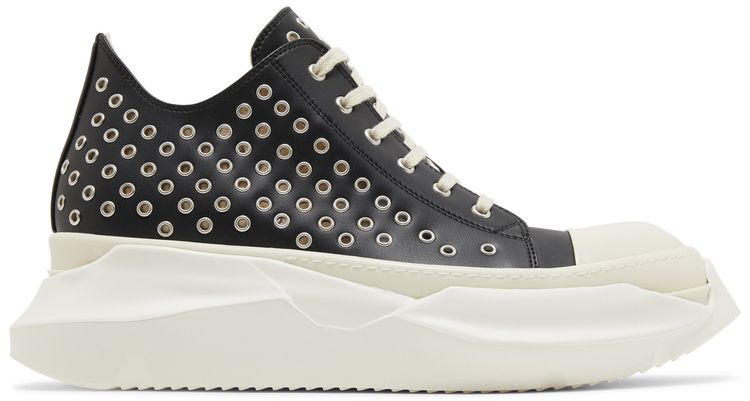 Rick Owens EDFU DRKSHDW Vegan Leather Eyelet Abstract Low Black Milk