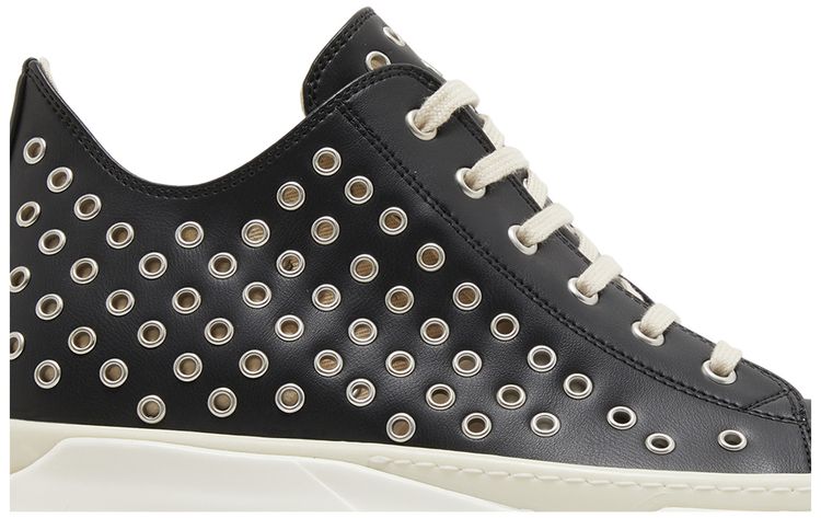 Rick Owens EDFU DRKSHDW Vegan Leather Eyelet Abstract Low Black Milk