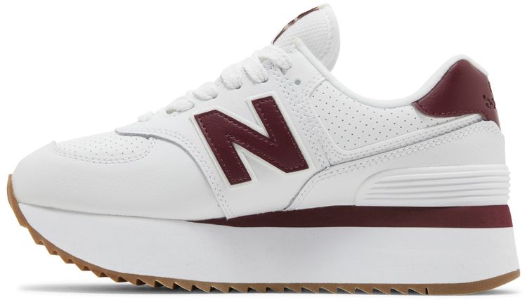 New Balance Wmns 574 White Burgundy