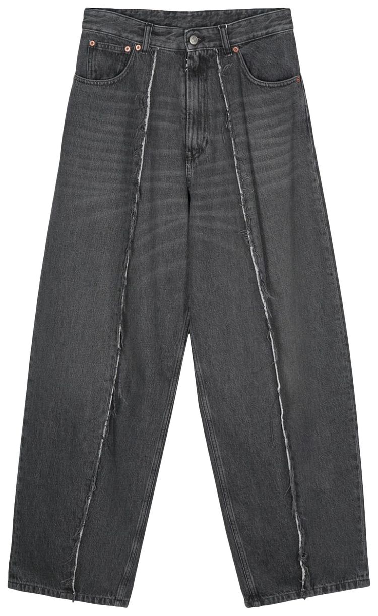 MM6 Maison Margiela Wide Leg Logo Jeans Grey