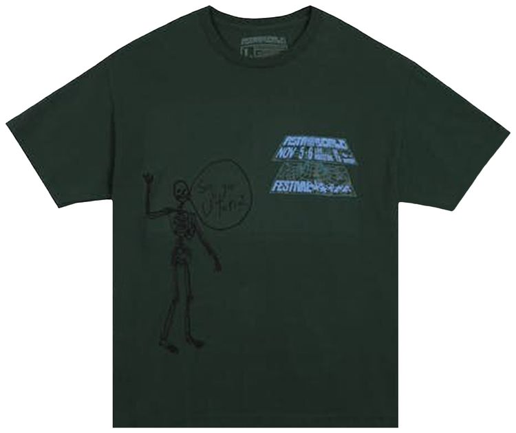 Cactus Jack by Travis Scott Open Your Eyes Tee Green