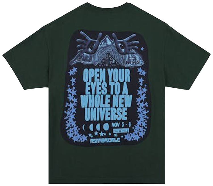 Cactus Jack by Travis Scott Open Your Eyes Tee Green