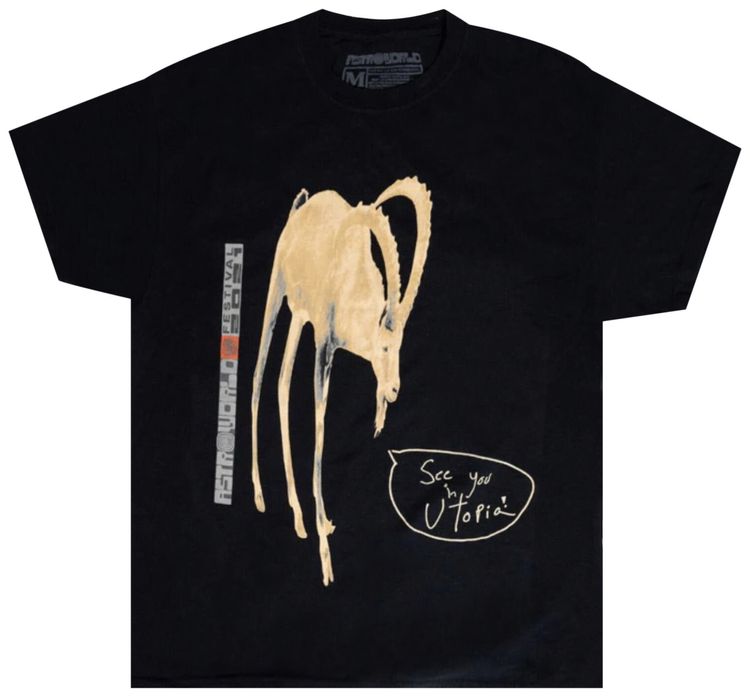 Cactus Jack by Travis Scott Goat Tee Washed Black