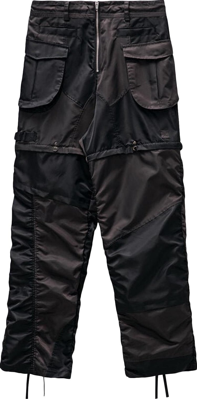 Andersson Bell Detachable Patchwork Cargo Pants 'Black'