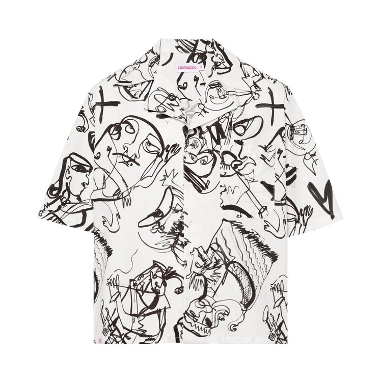 Charles Jeffrey Loverboy Hawaiian Shirt 'White/Black'