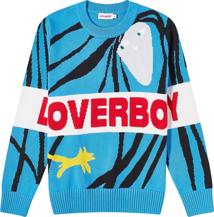 Charles Jeffrey Loverboy Loverboy Logo Jumper Blue