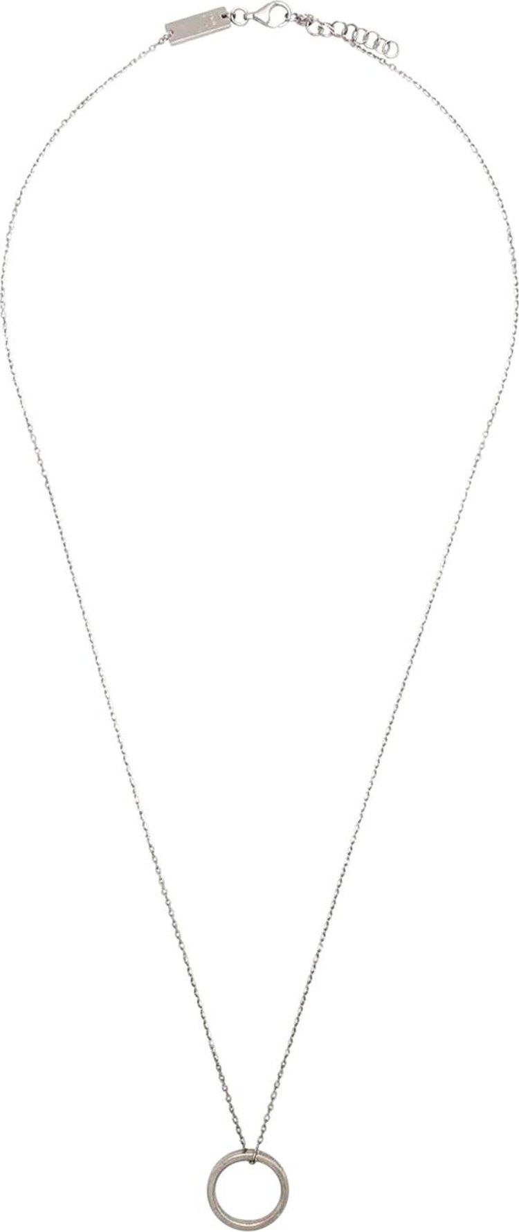 MM6 Maison Margiela Pendant Logo Ring Necklace 'Silver'
