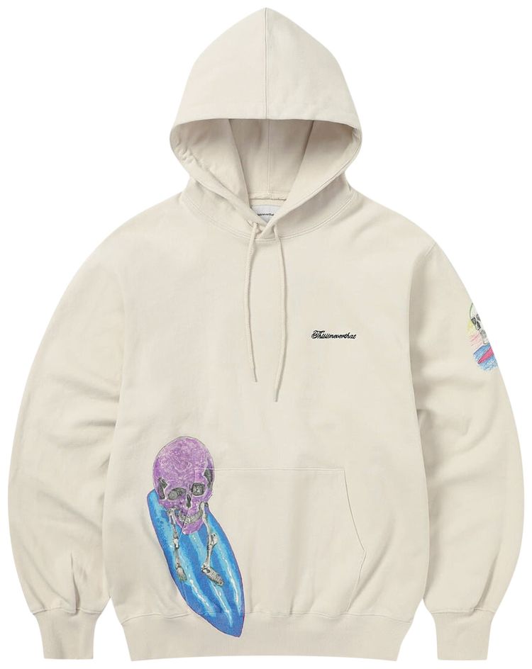 thisisneverthat Surfing Skull Hoodie Natural