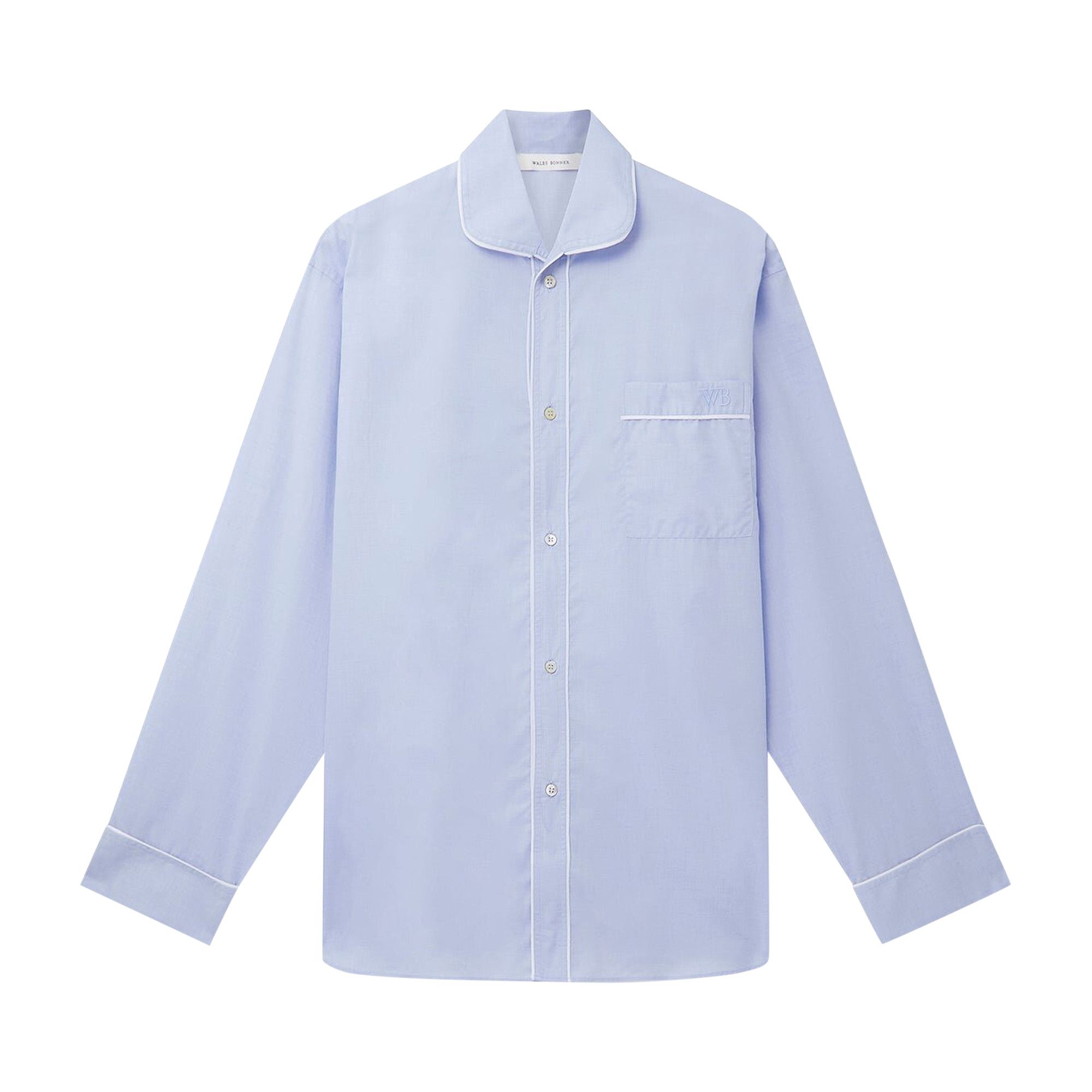 Tシャツ・カットソー WALES BONNER SS24 'Market' shirt (MS24SH01CO04 500) Buy Wales Bonner Market Shirt 'Light Blue' - MS24SH01 CO04