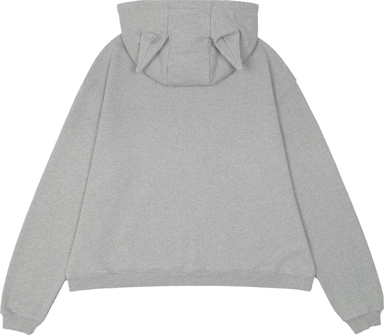 Charles Jeffrey Loverboy Label Ears Hoodie Grey