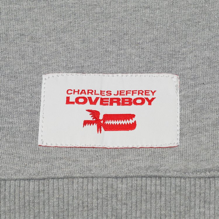 Charles Jeffrey Loverboy Label Ears Hoodie Grey