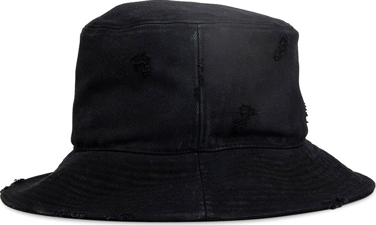 Maison Mihara Yasuhiro Damage Canvas Hat Black