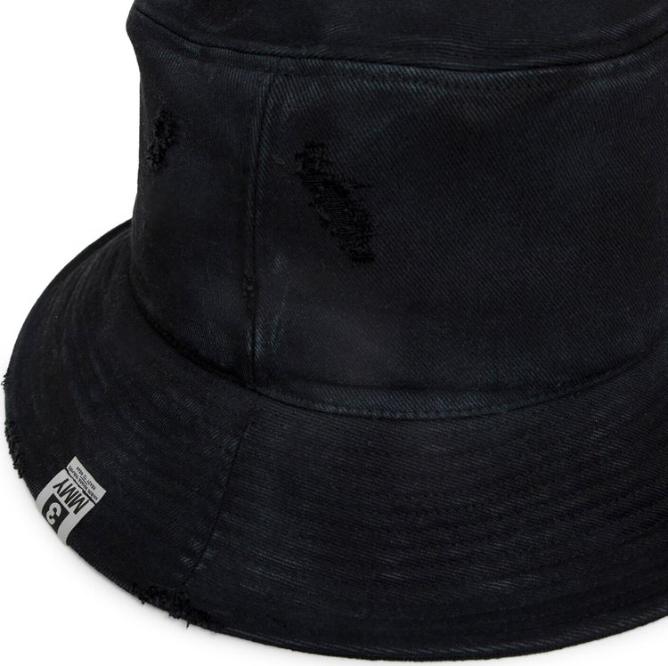 Maison Mihara Yasuhiro Damage Canvas Hat Black